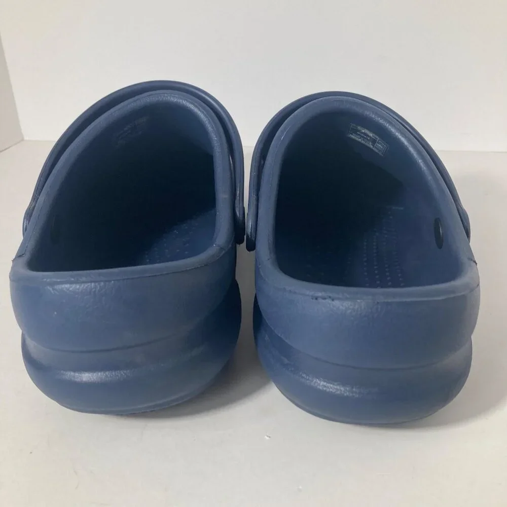 Crocs Slip Resistant Shoes W12 M10 Blue‎ Bistro Clogs
